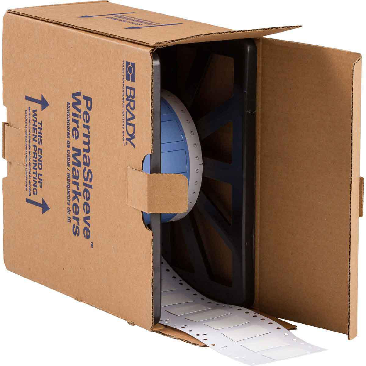 Product image for Sleeve wire marker white 1.5x0.851" 500pk