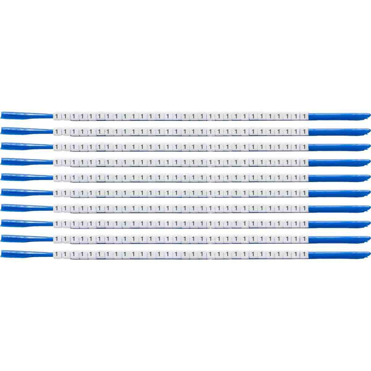 Product image for ClipSleeve 1 Wire Markers, Pack of 10 Each, 18 AWG, Maximum Wire Dia, 0.087"