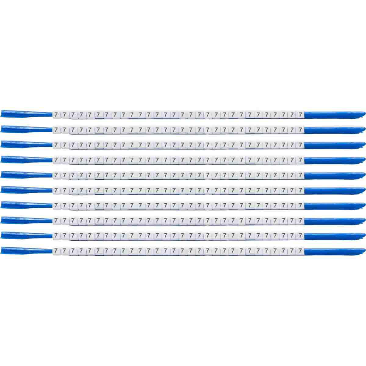 Product image for ClipSleeve 7 Wire Markers, Pack of 10 Each, 18 AWG, Maximum Wire Dia, 0.087"