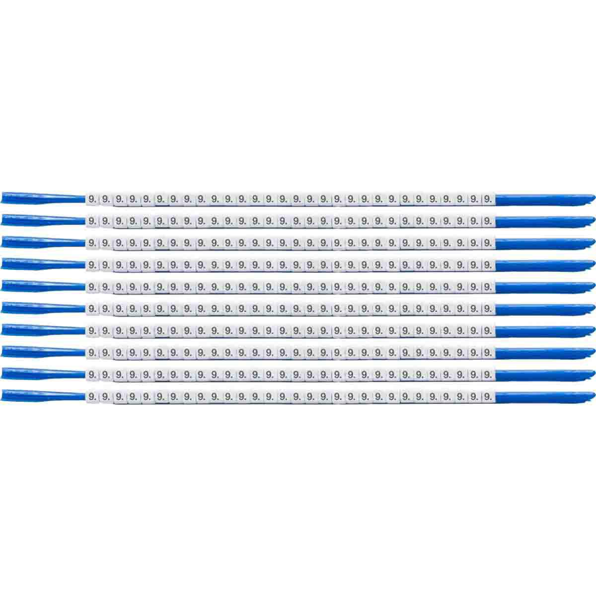 Product image for ClipSleeve 9 Wire Markers, Pack of 10 Each, 18 AWG, Maximum Wire Dia, 0.087"