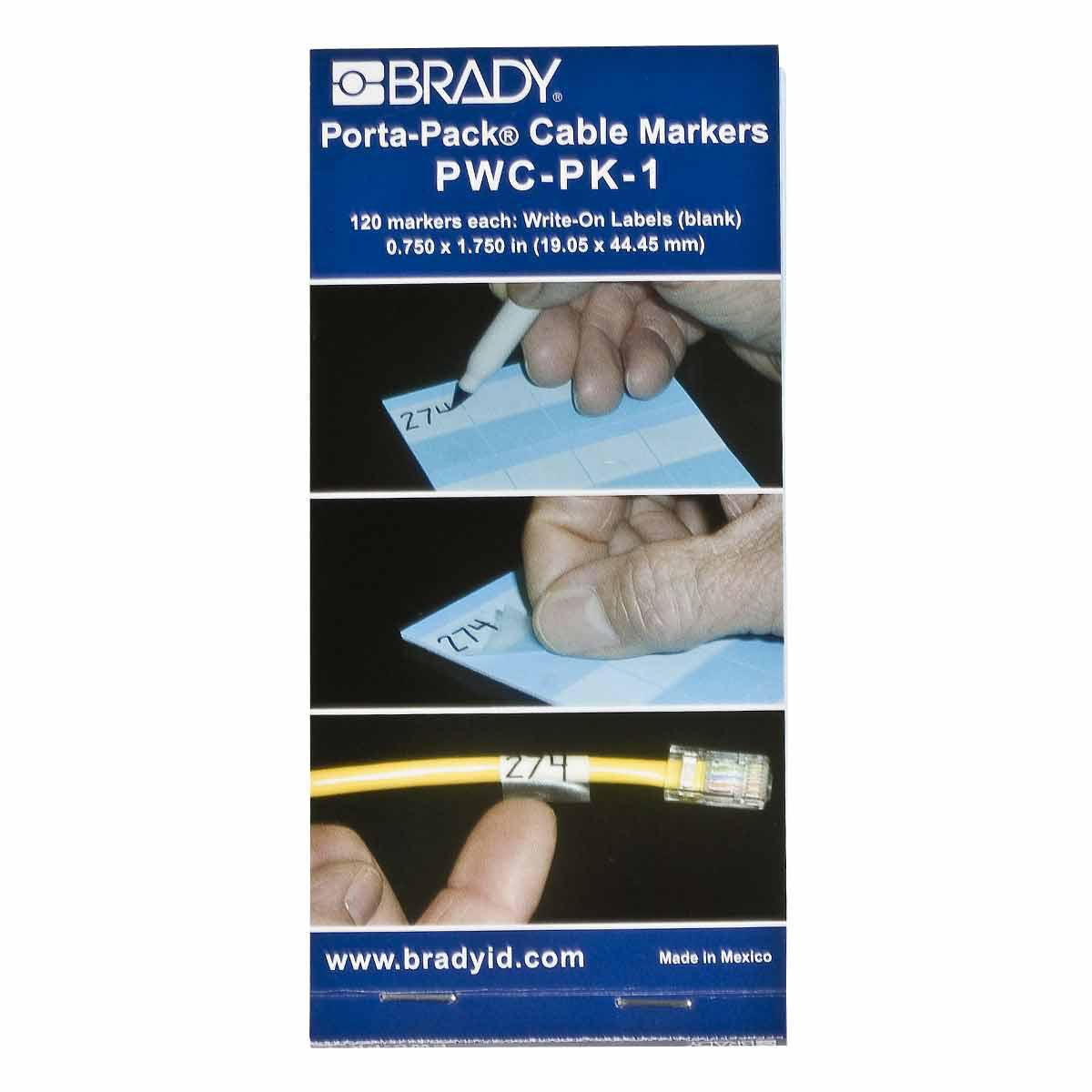 Product image for Porta-Pack Write-on Wire Marker Pages, Quantity per Card or Sheet 12