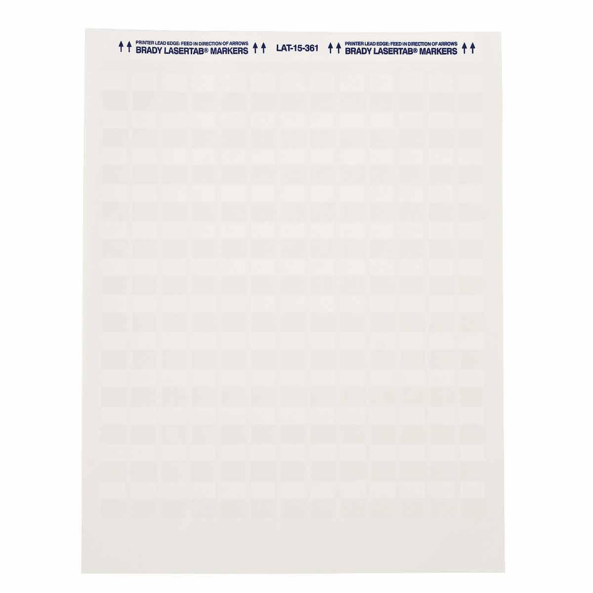 Product image for LaserTab Series Self-Laminating Polyester Labels, 1.437" H x 1" W x 0.3" Dia, Pack of 24 Sheets