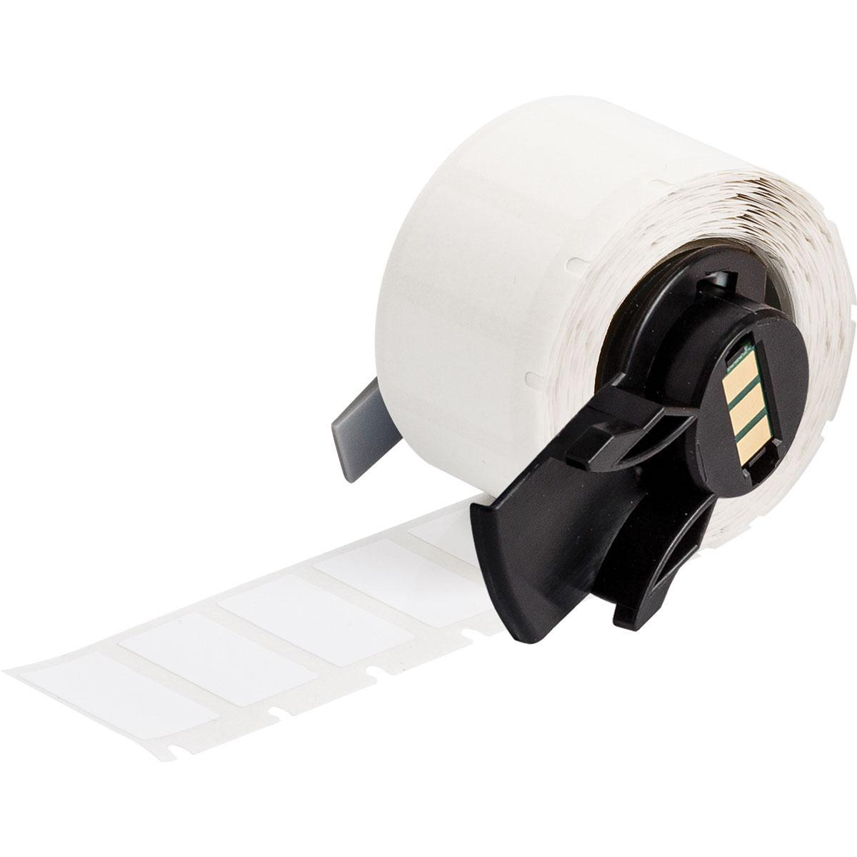 Product image for BMP61 M611 TLS 2200 CleanLift Vinyl Coated Fabric Labels, Roll of 500 Labels, 0.5" H x 1" W