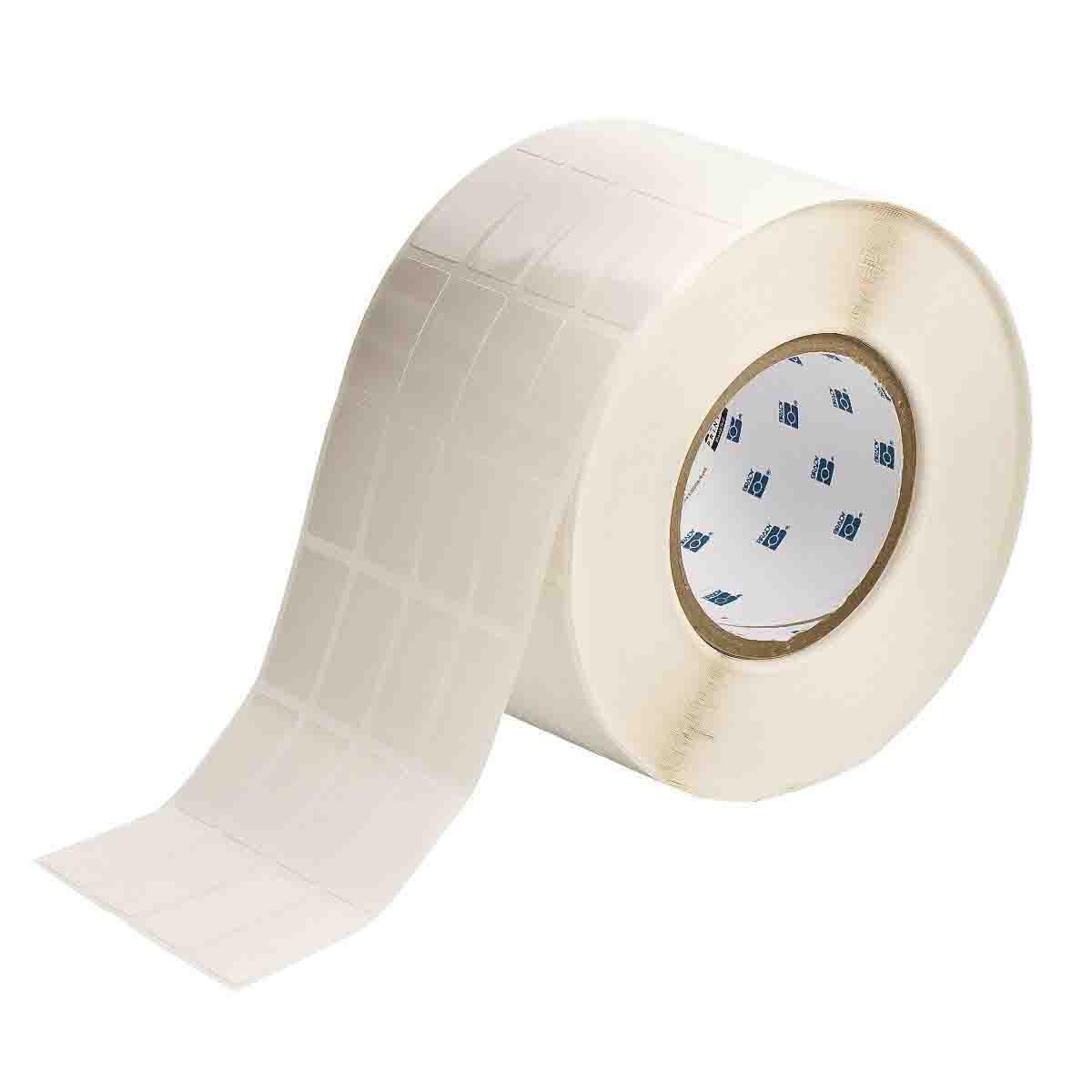 Product image for Nylon Cloth Labels, 1.437" H x 0.8" W, Roll of 5000 Labels, White