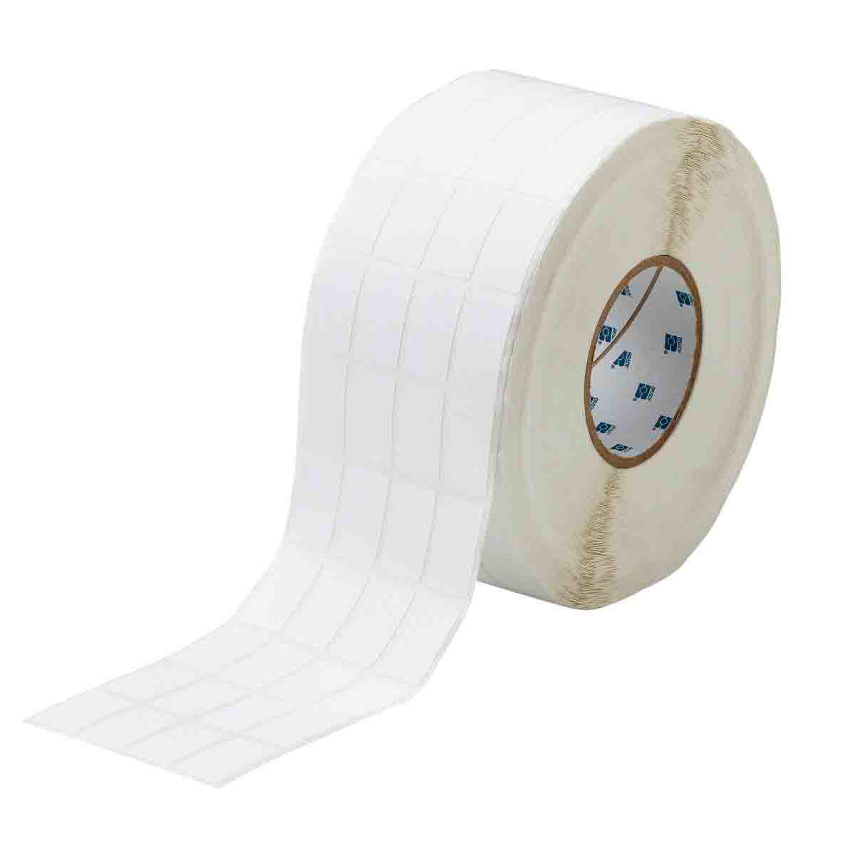 Product image for Nylon Cloth Labels, 1.437" H x 0.8" W, Roll of 10000 Labels, White