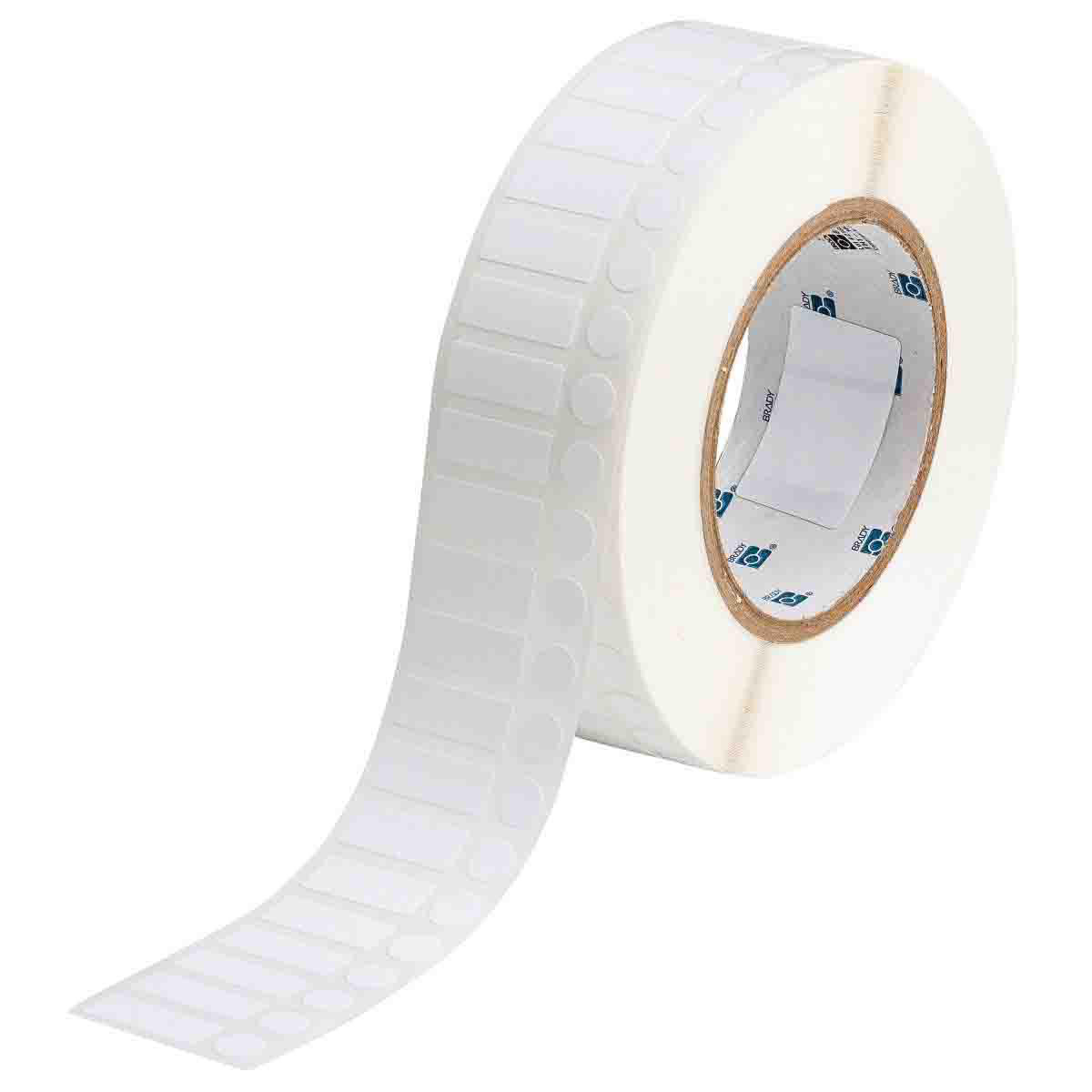 Product image for Nylon Cloth Labels, 0.375" H x 1" W, Roll of 3000 Labels, White