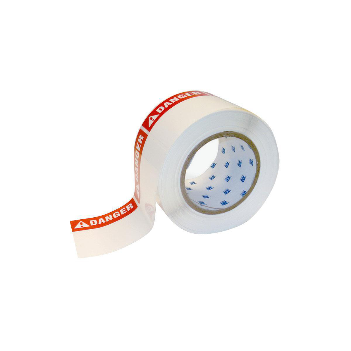 Product image for ToughBond Pre-Printed DANGER Polyester Labels, Black/Red on White, 3" H x 3" W