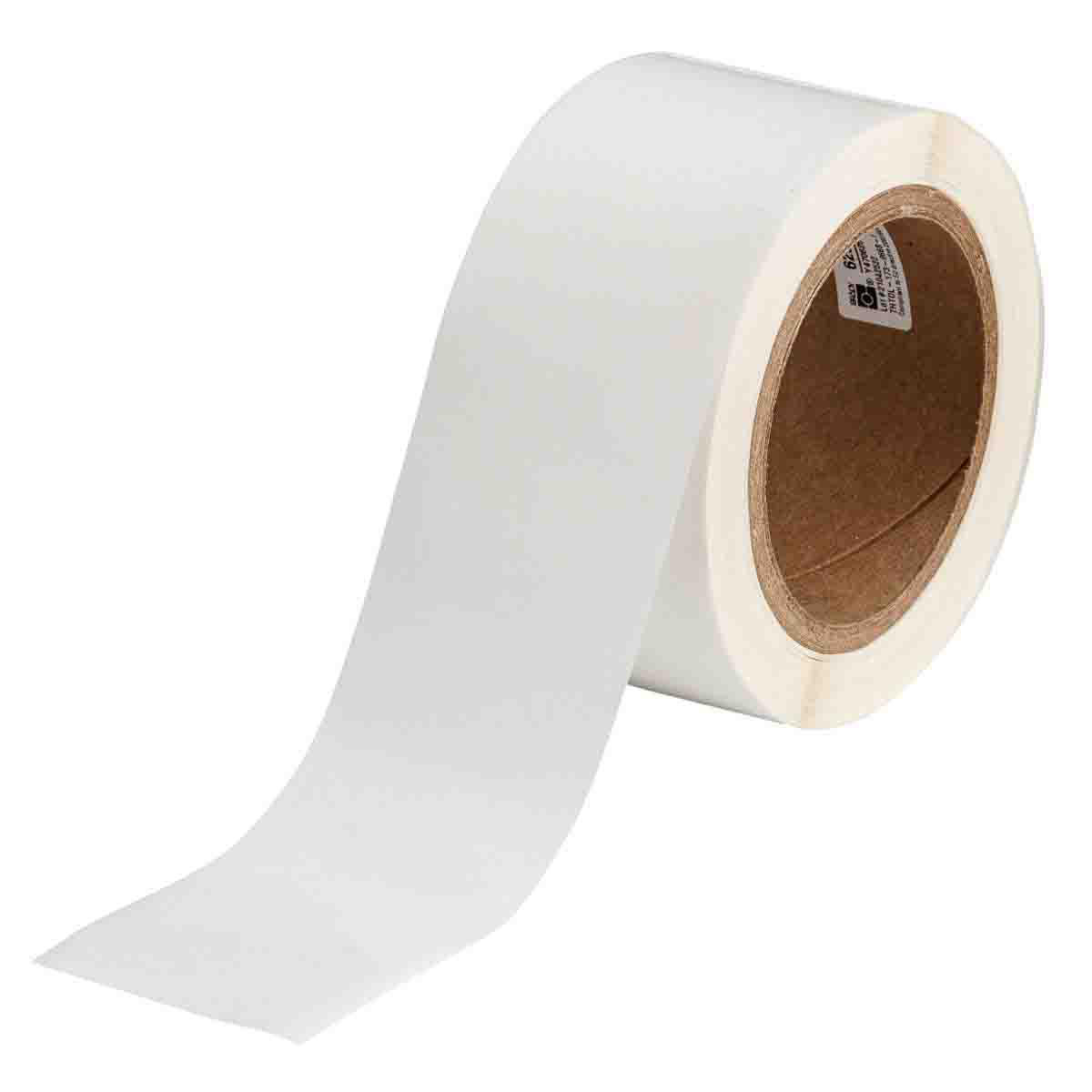 Product image for WorkHorse Series Clear Polyester Overlaminate Labels, 1" H x 2" W, Roll of 1000 Labels