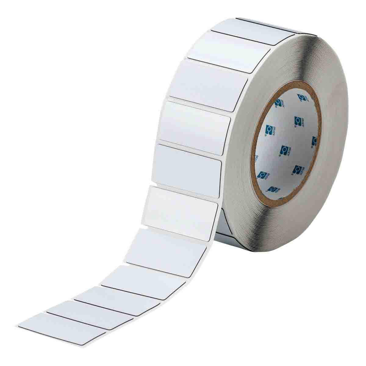 Product image for Foam Backed Raised Panel Labels, 1" H x 2" W, White, Roll of 500 Labels