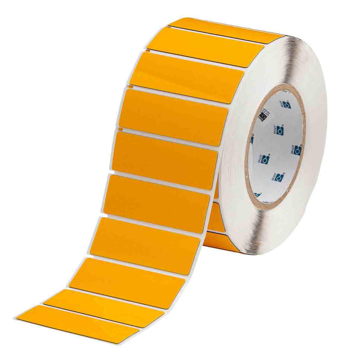 Product image for Foam Backed Raised Panel Labels, 1" H x 3" W, Yellow, Roll of 500 Labels