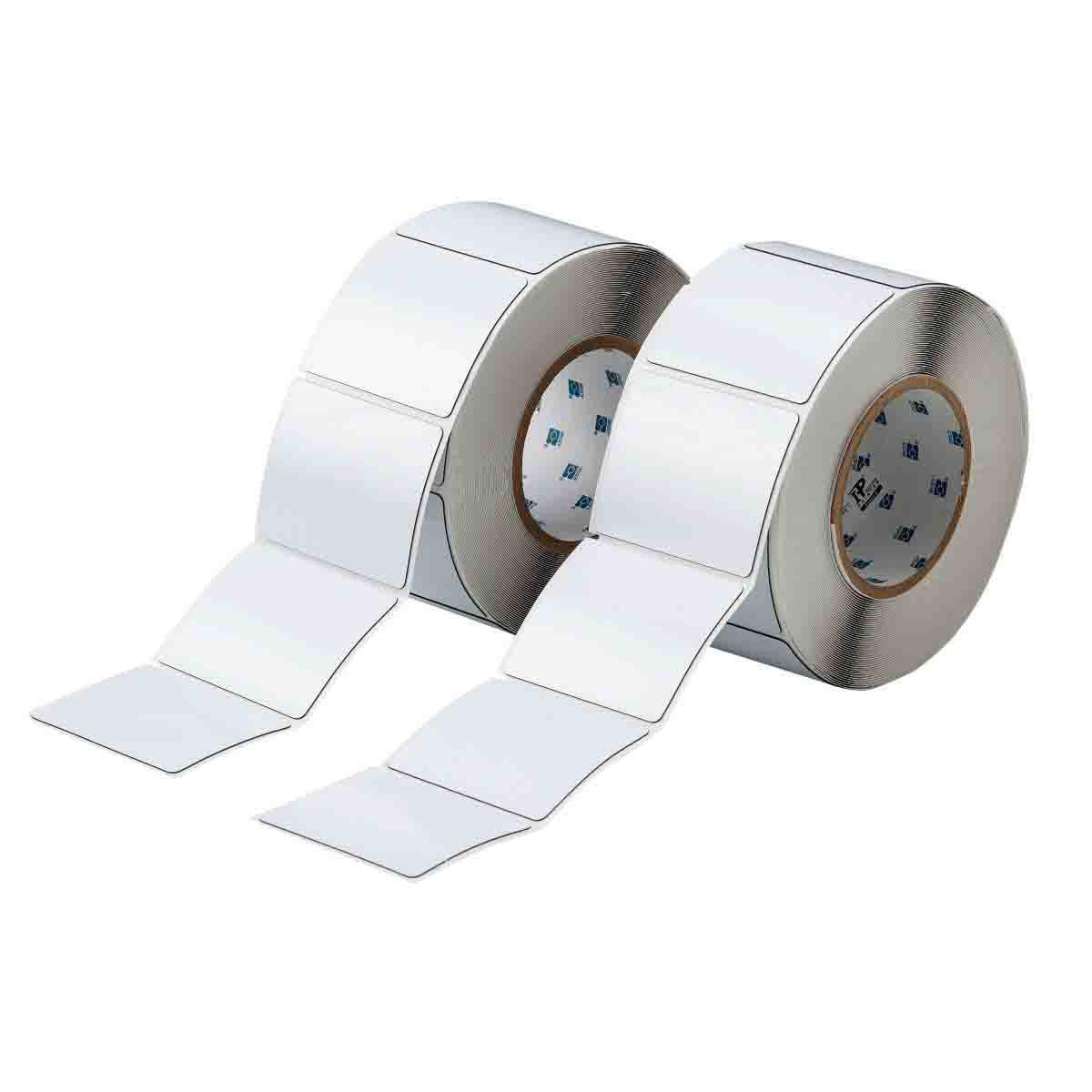 Product image for Foam Backed Raised Panel Labels, 2.5" H x 3" W, White, Pack of 2 Rolls