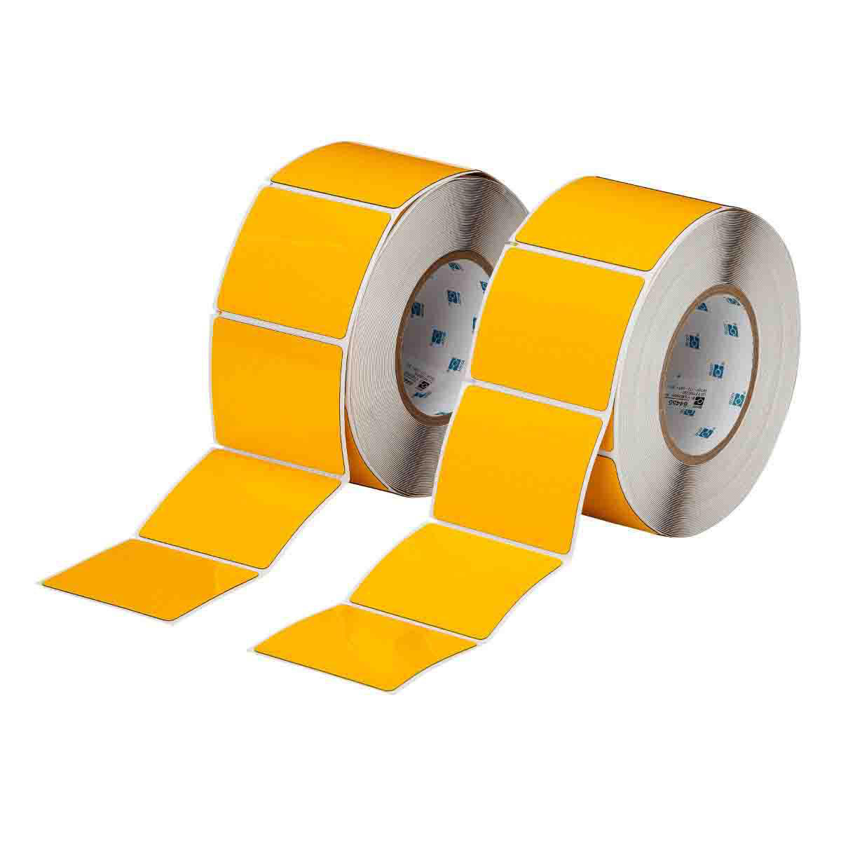 Product image for Foam Backed Raised Panel Labels, 2.5" H x 3" W, Yellow, Pack of 2 Rolls