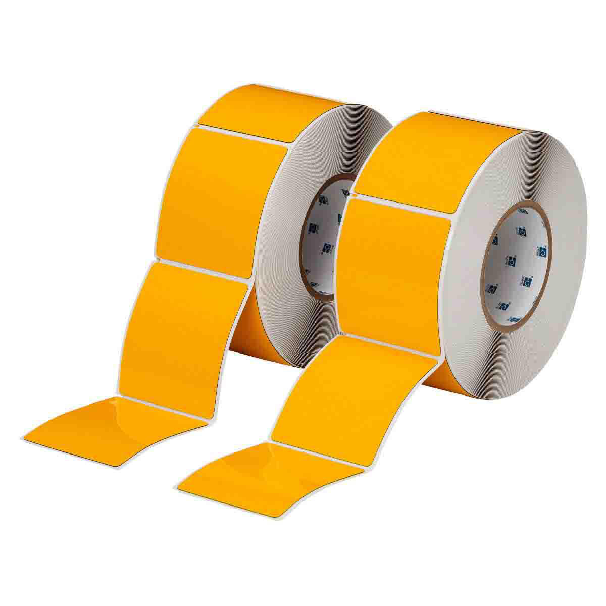 Product image for Foam Backed Raised Panel Labels, 3.5" H x 3" W, Yellow, Pack of 2 Rolls