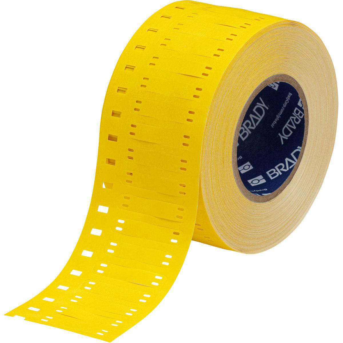 Product image for Cable and Harness Marking Tags, Write-on Labels Value Pack, 0.41" H x 2.2" W, Roll of 250 Tags, Yellow