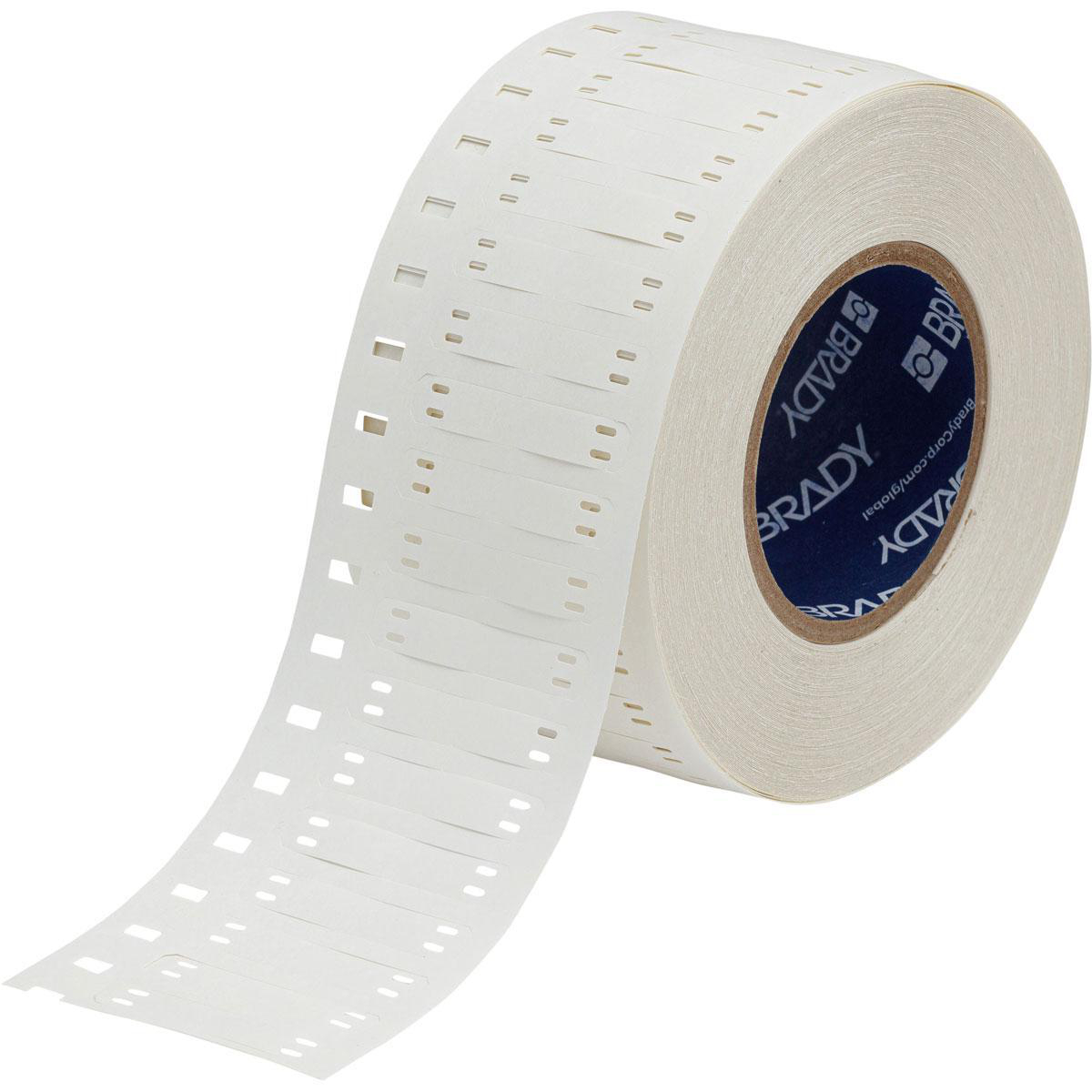 Product image for Cable and Harness Marking Tags, Bilingual REJECTED Labels, 0.41" H x 2.2" W, Roll of 2500 Tags, White