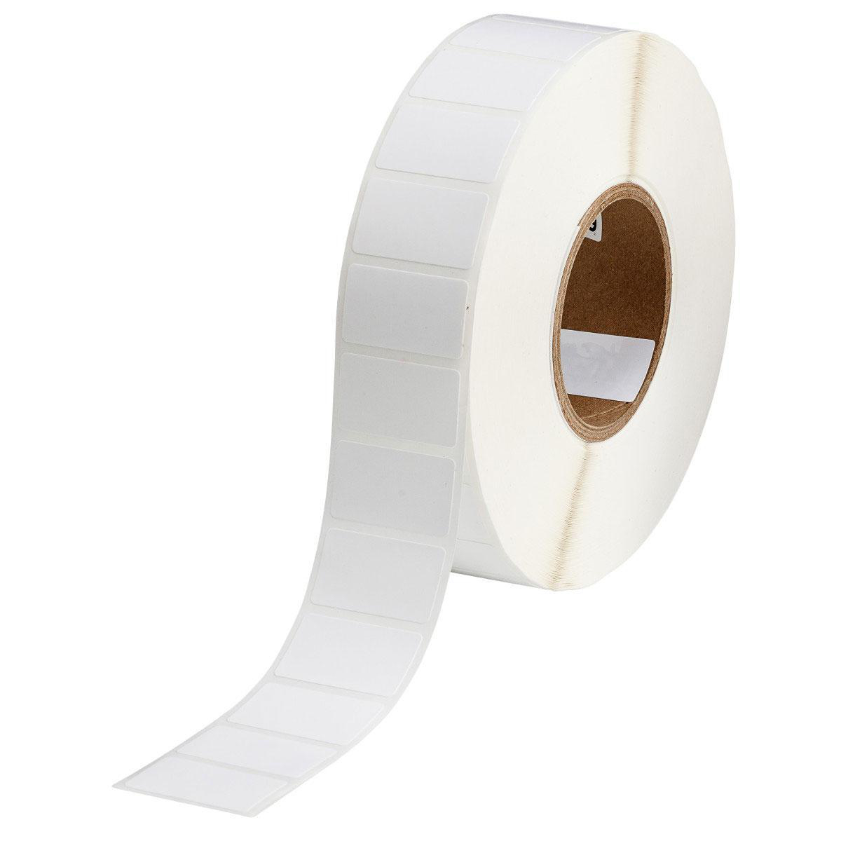 Product image for Nylon Cloth Labels, 1.75" H x 1" W, Roll of 3000 Labels, Silver