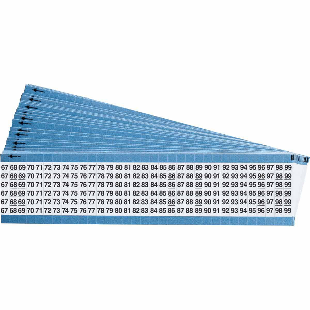 Product image for Wire Markers - Low-Profile Vinyl-Coated Polyester, Legend 67 to 99