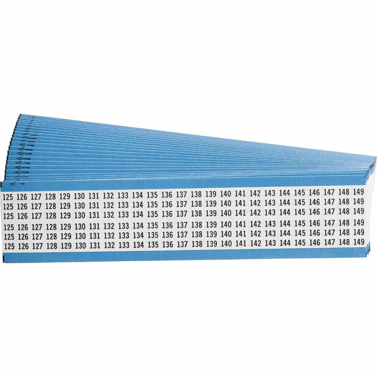 Product image for Wire Marker Card - Repositionable Vinyl Cloth, Legend 125 to 149