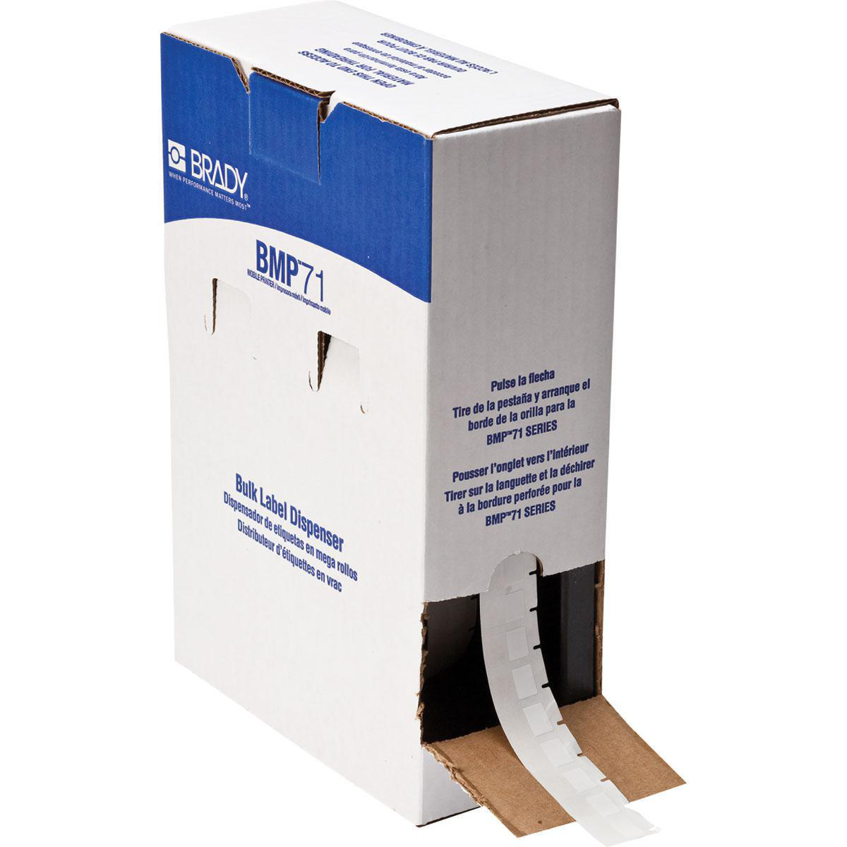 Product image for Label blank white 0.75x0.5in