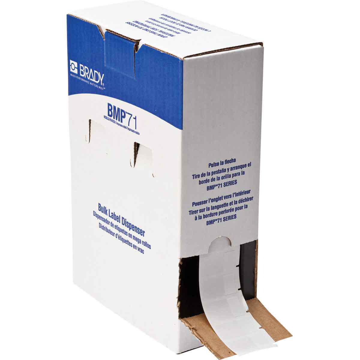 Product image for Label blank vinyl white/translucent 1.5x0.75in