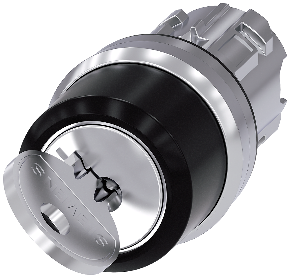 Product image for Switch key-operated 2-position round O-I 90.. metal silver