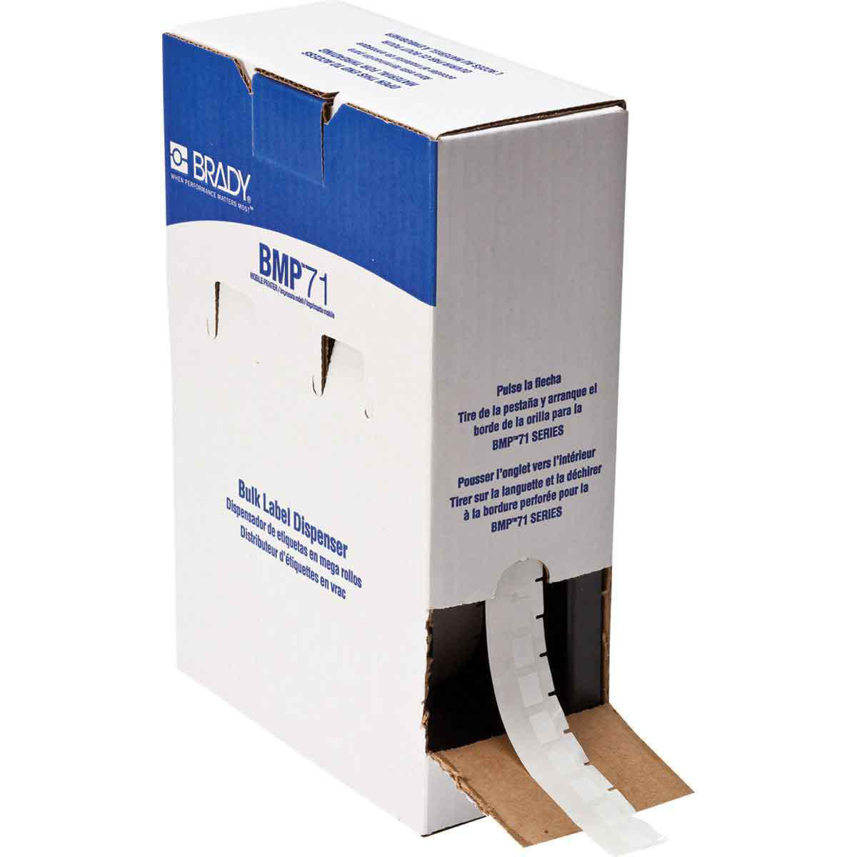 Product image for Label blank vinyl white 0.75x0.5in