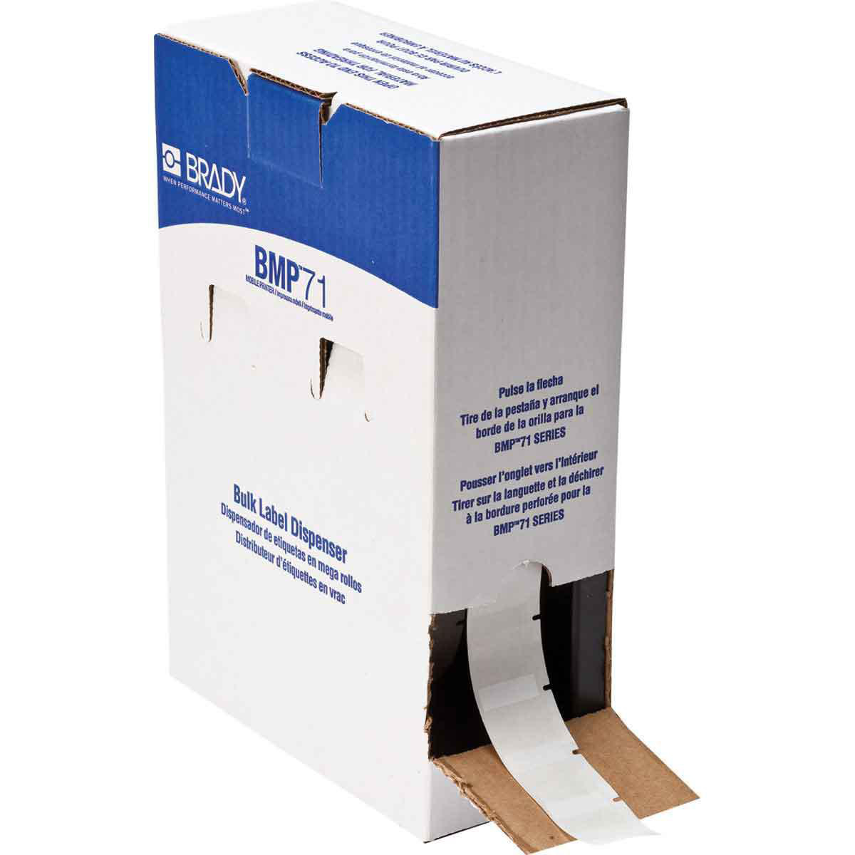 Product image for Label blank vinyl white 1x1in