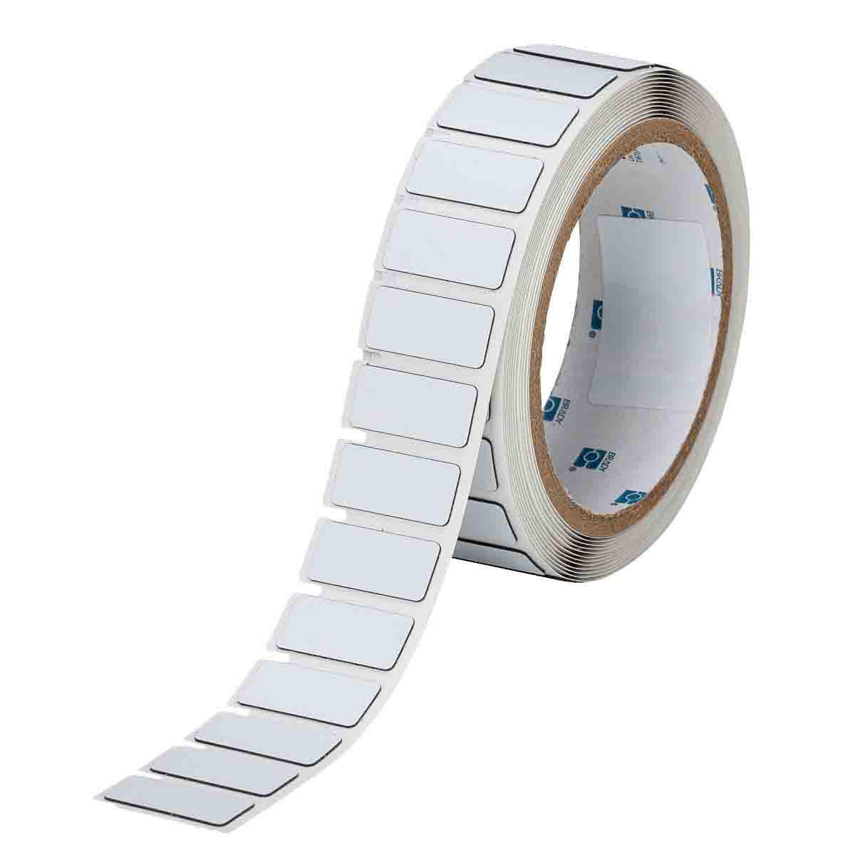 Product image for Foam Backed Raised Panel Labels, 0.49" H x 1.6" W, White