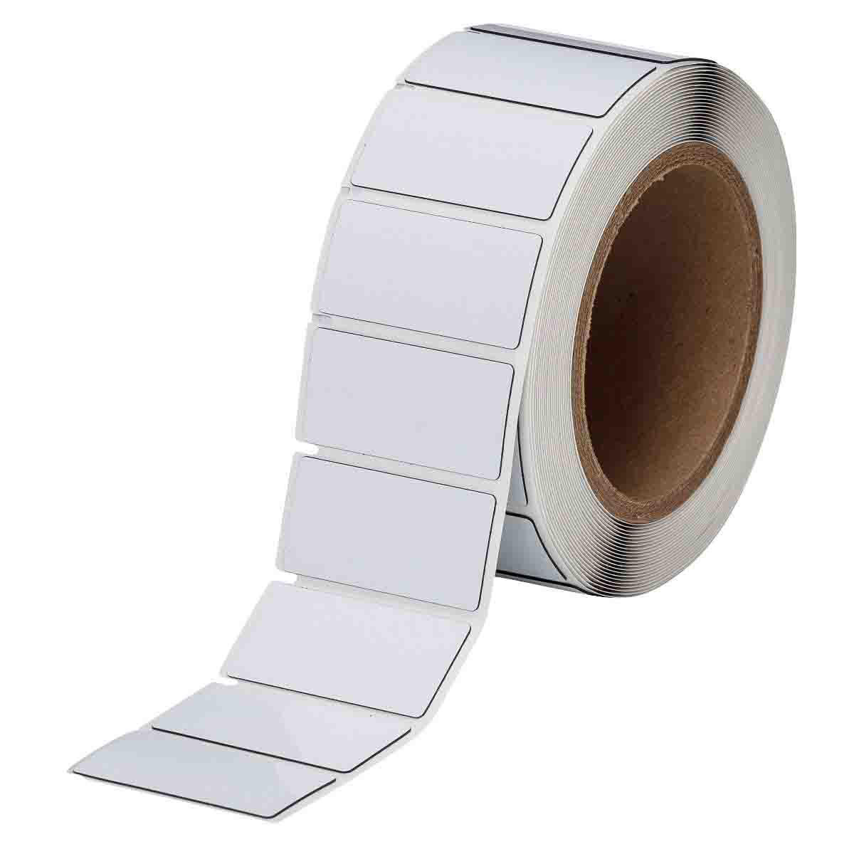 Product image for Foam Backed Raised Panel Labels, 1" H x 2" W, White, Roll of 250 Labels