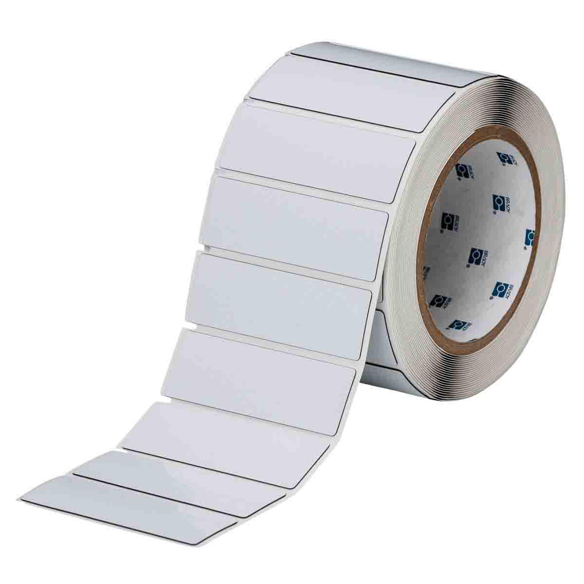 Product image for Foam Backed Raised Panel Labels, 1" H x 3" W, White, Roll of 250 Labels