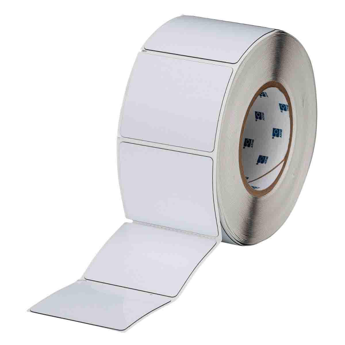 Product image for Foam Backed Raised Panel Labels, 2.5" H x 3" W, White, Roll of 250 Labels