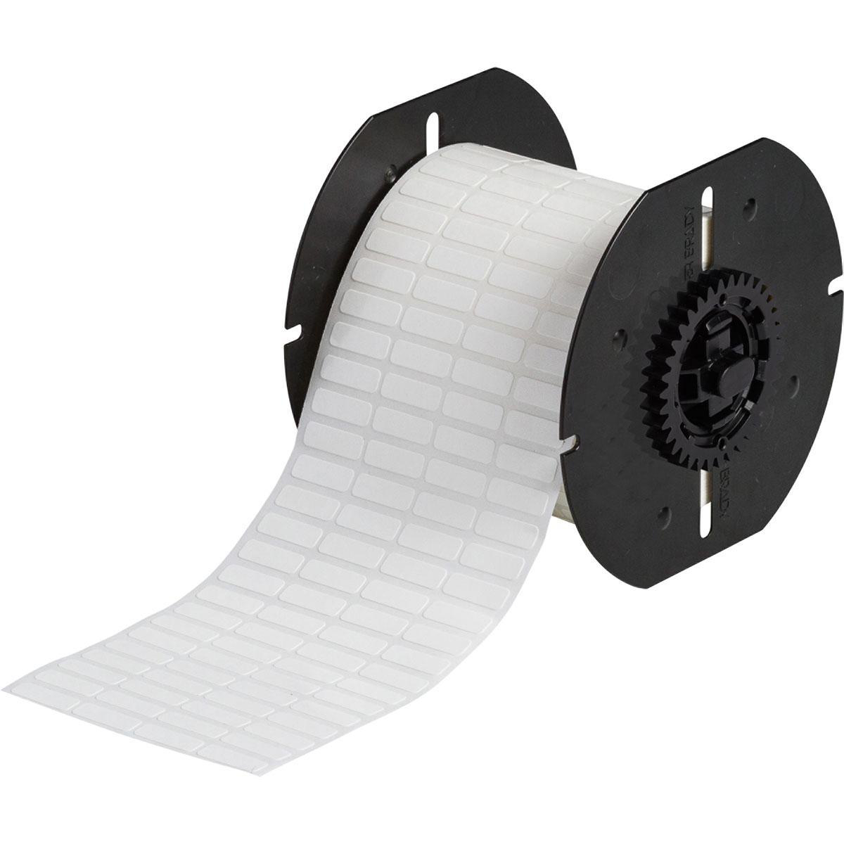Product image for B33 Series CleanLift Repositionable Vinyl Cloth Labels, 0.25" H x 0.75" W, Roll of 5000 Labels, White
