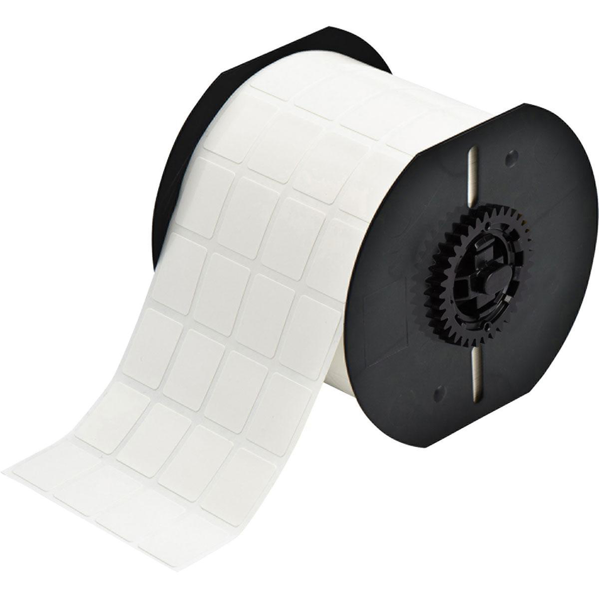 Product image for B33 Series CleanLift Repositionable Vinyl Cloth Labels, 0.937" H x 0.75" W, Roll of 2500 Labels, White