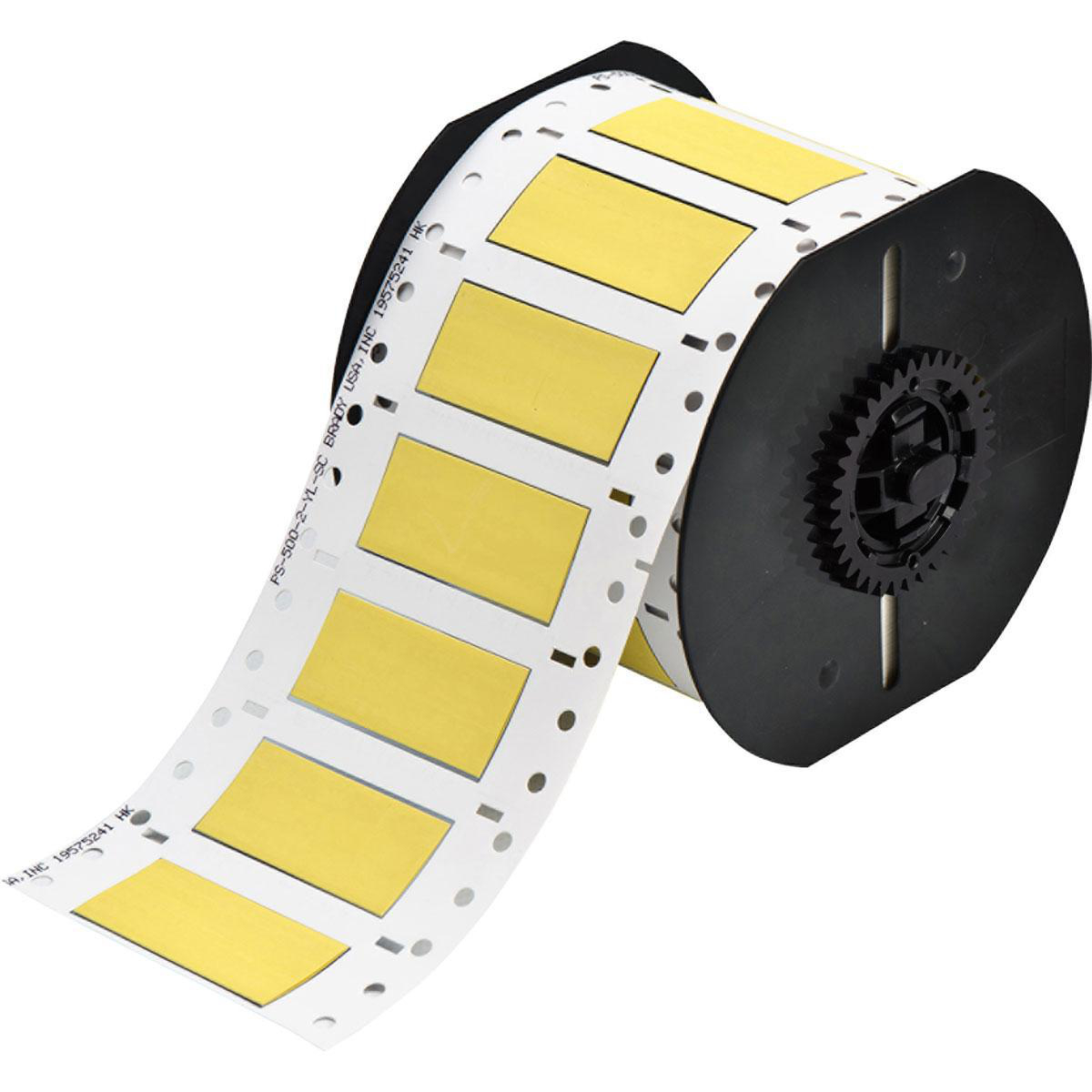 Product image for B33 Series PermaSleeve Single-sided Polyolefin Wire Marking Sleeves, 0.5" Dia x 2" W, Yellow