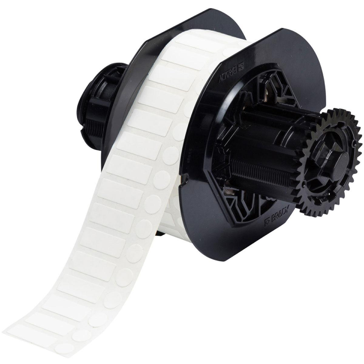 Product image for B33 Series Nylon Cloth Labels 0.375" H x 1" W, Roll of 1500 Labels, White