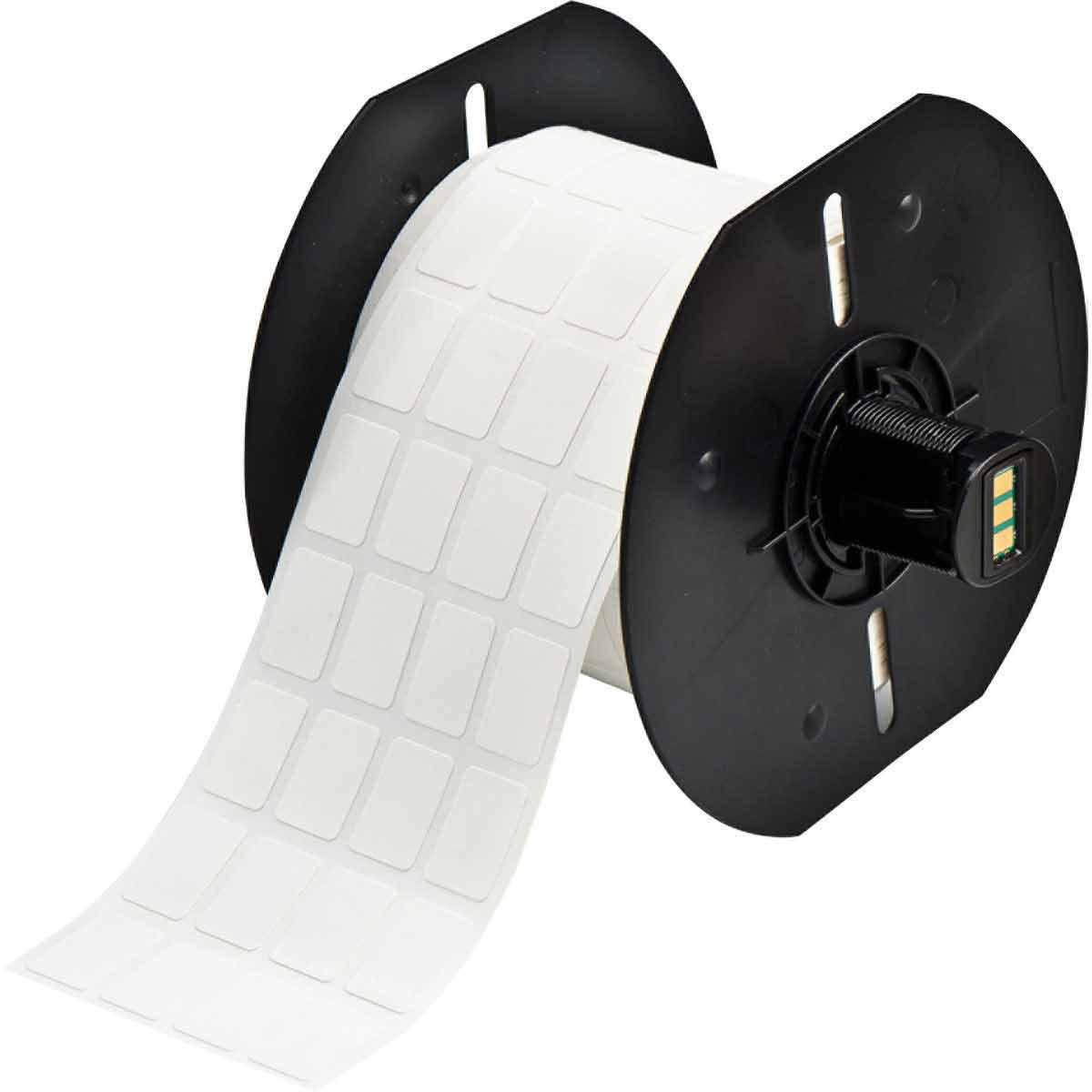 Product image for B33 Series CleanLift Repositionable Vinyl Cloth Labels, 0.75" H x 0.5" W, Roll of 5000 Labels, White