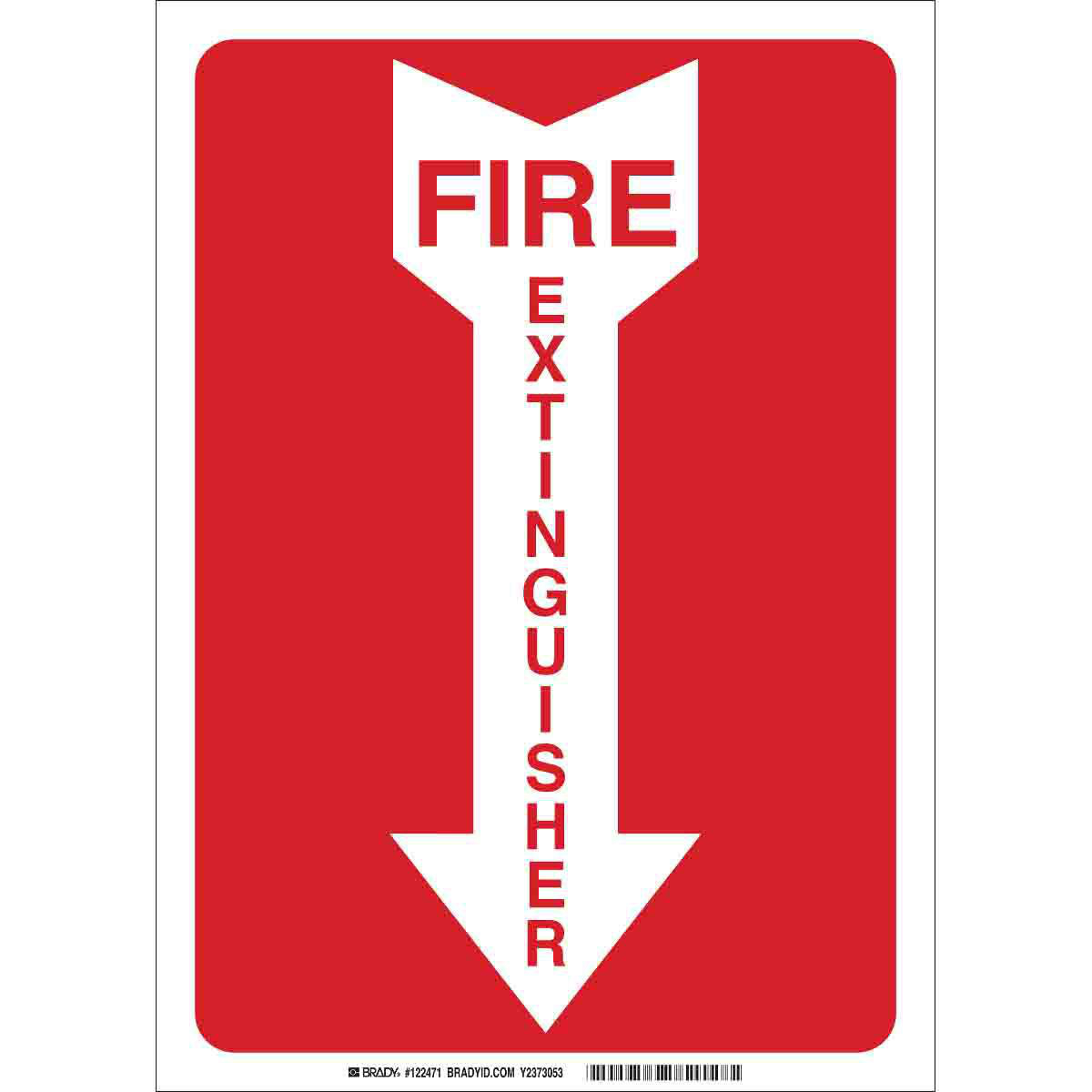 Product image for Sign FIRE EXTINGUISHER plastic 10x7in