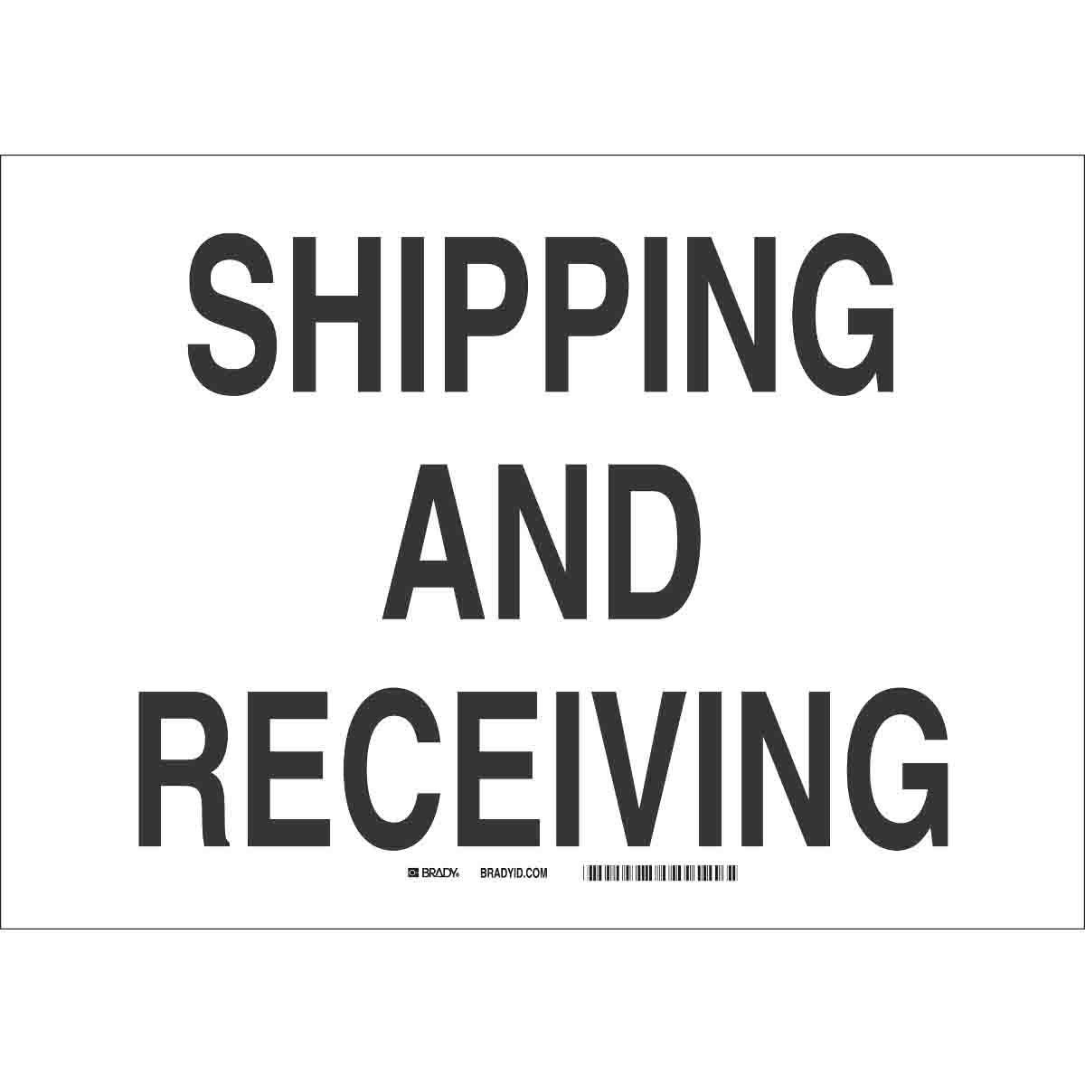 Product image for Sign SHIPPING AND RECEIVING figerglass 10x14in