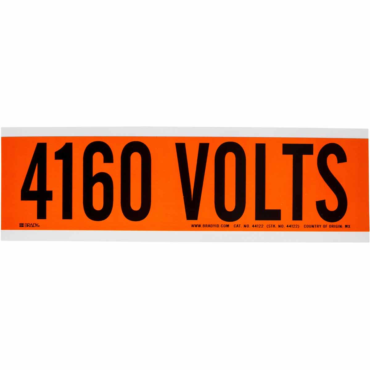 Product image for Marker conduit/voltage 4160V vinyl cloth 2..x9in 1/card