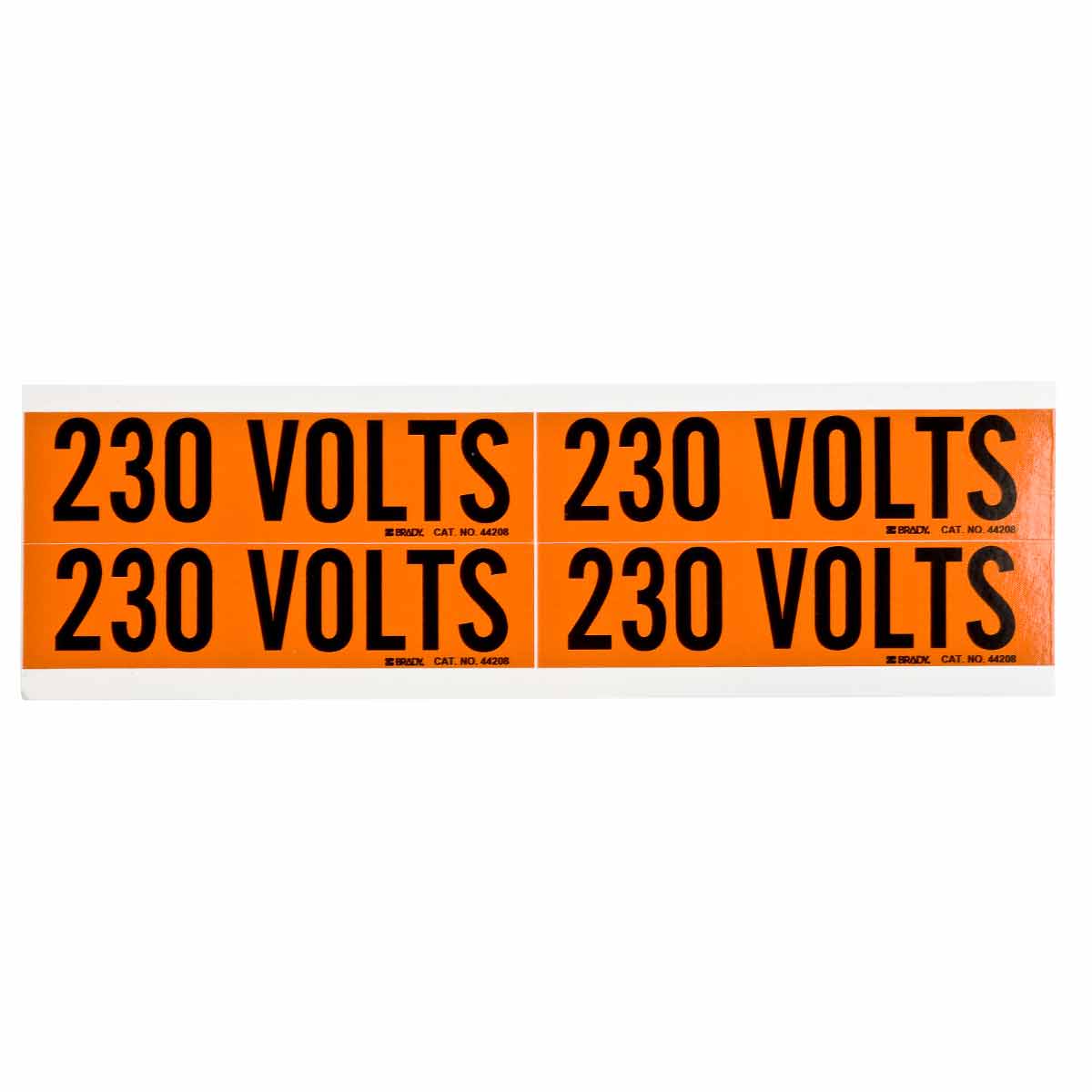 Product image for Conduit & Voltage Marker: Vinyl Coated Fabric, Black on Orange