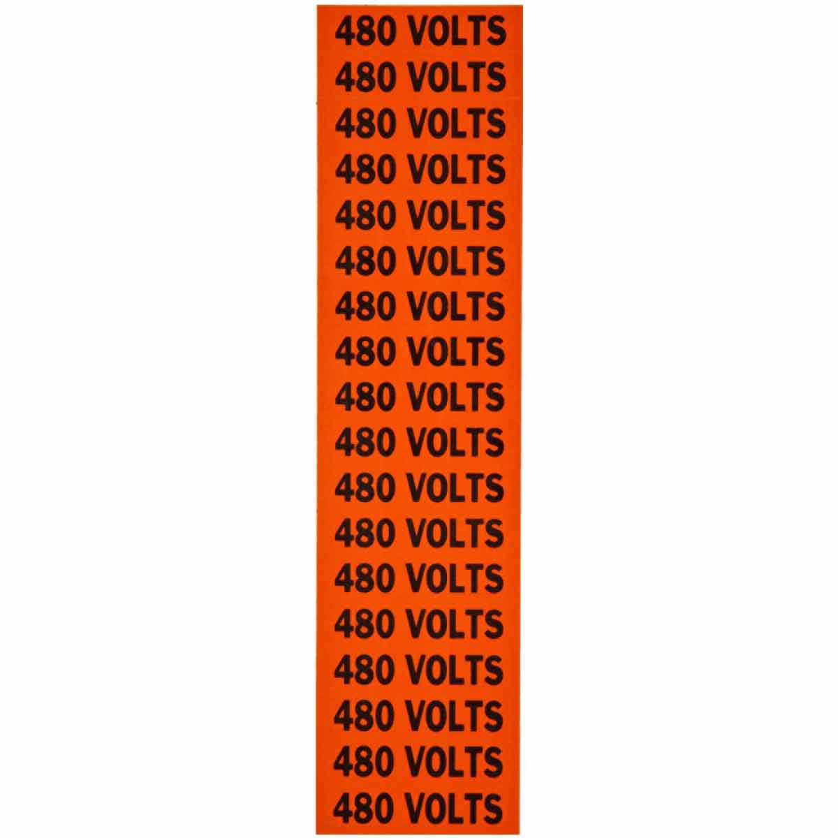 Product image for 480 VOLTS Label, Card of 18 Labels