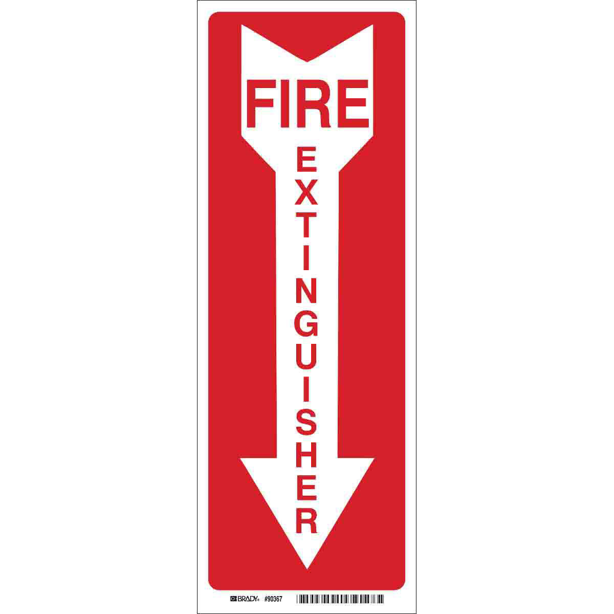 Product image for Sign FIRE EXTINGUISHER polyester 14x3-1/2in
