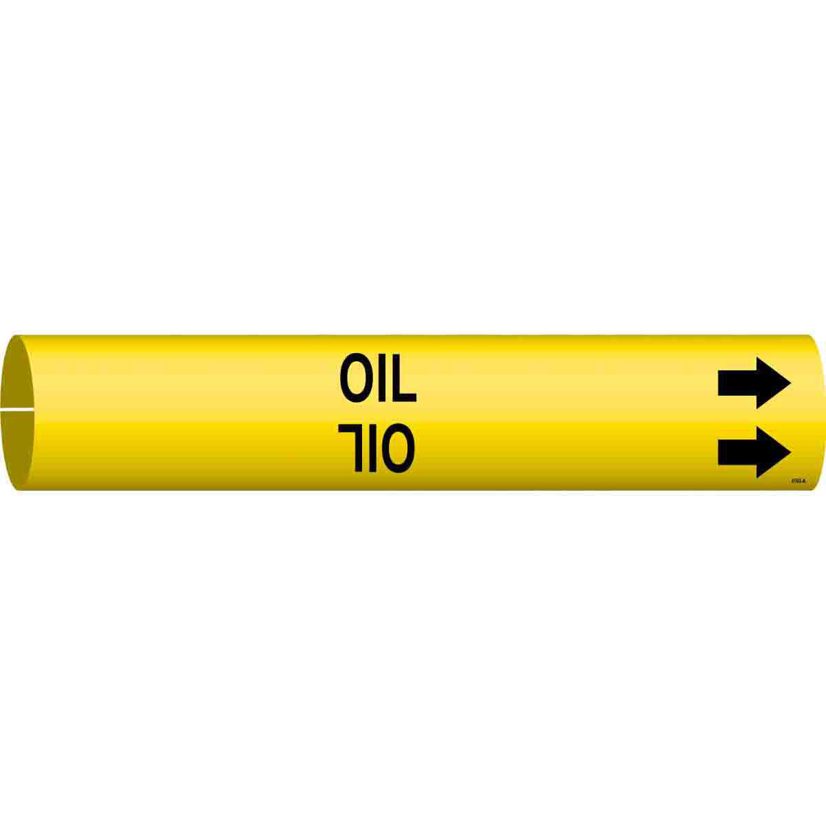 Product image for Oil Pipe Marker, 0.8125" H x 0.8125" W, Fits Pipes 0.75" Dia. Thru 1.375" Dia.