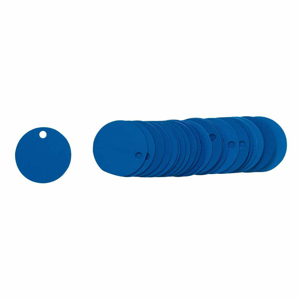 Product image for Tag value blank aluminium blue 1-1/2in dia