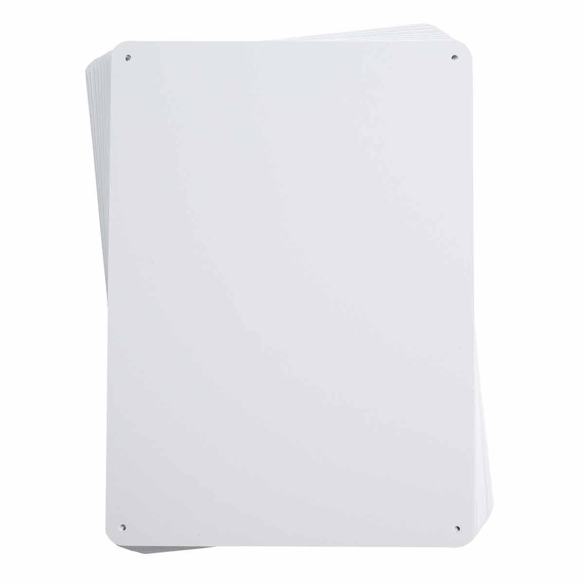Product image for Sign blank plastic white 10.25x14.25in