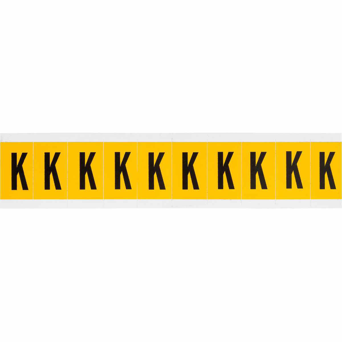 Product image for Label "K" pressure sensitive vinyl 1-1/2x7/8in