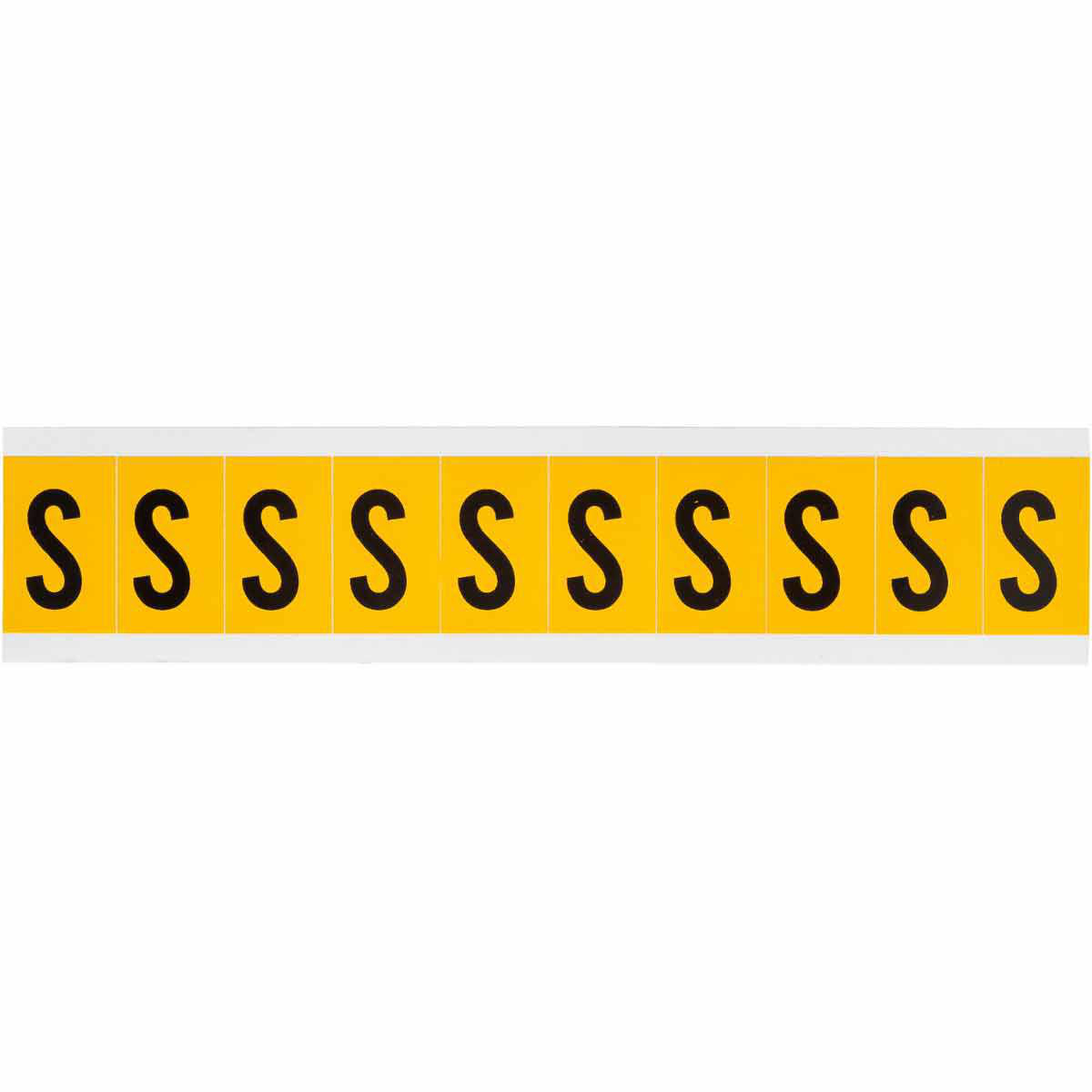 Product image for Label "S" pressure sensitive vinyl 1-1/2x7/8in