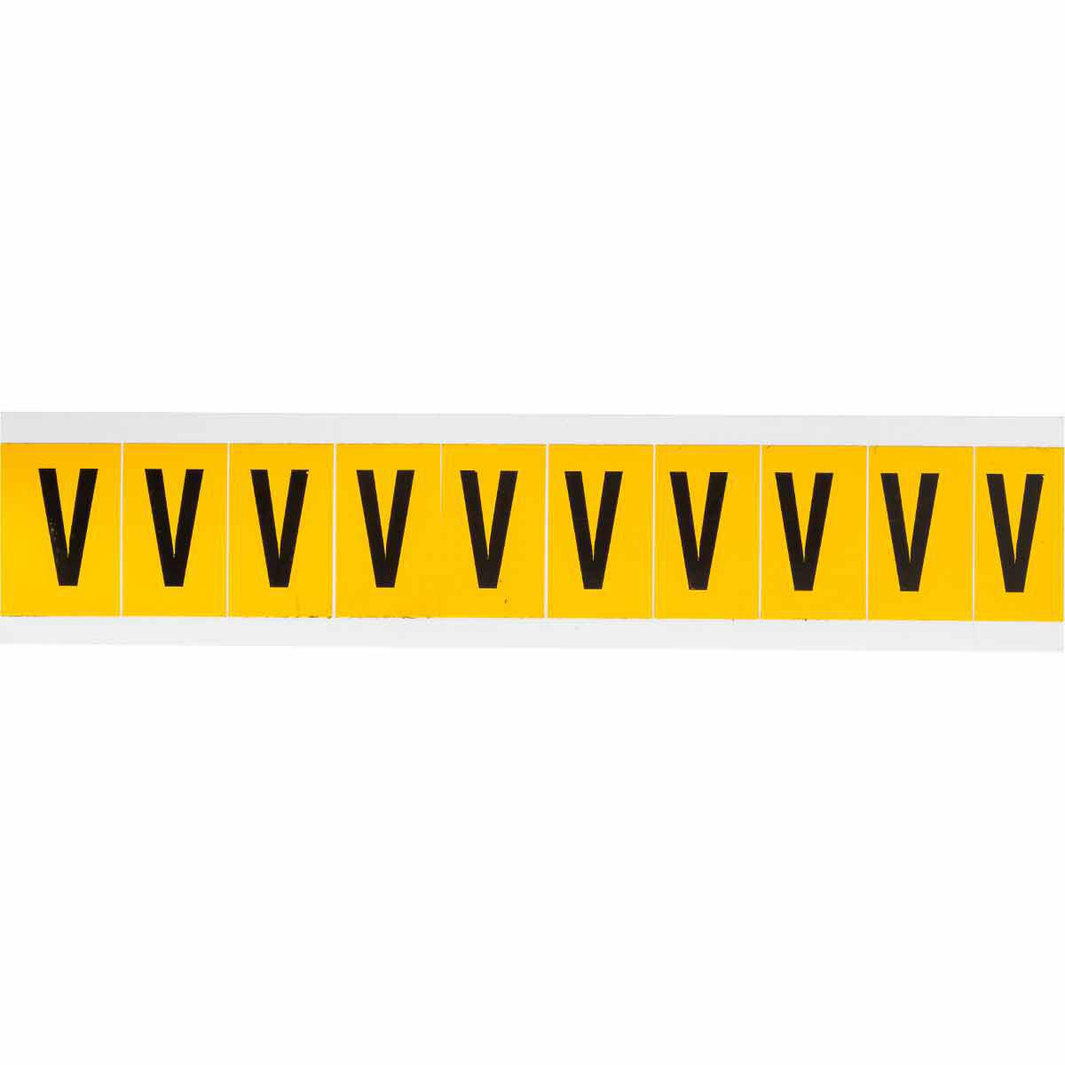 Product image for Label "V" pressure sensitive vinyl 1-1/2x7/8in