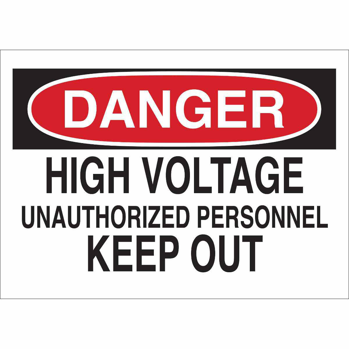 Product image for Sign DANGER plastic 10x14in