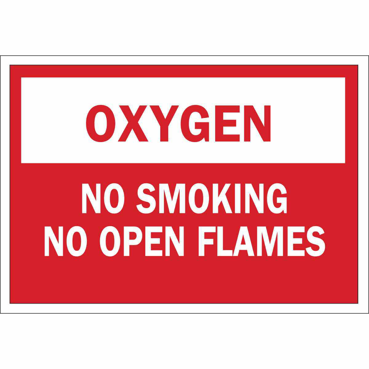Product image for Sign OXYGEN aluminium 7x10in